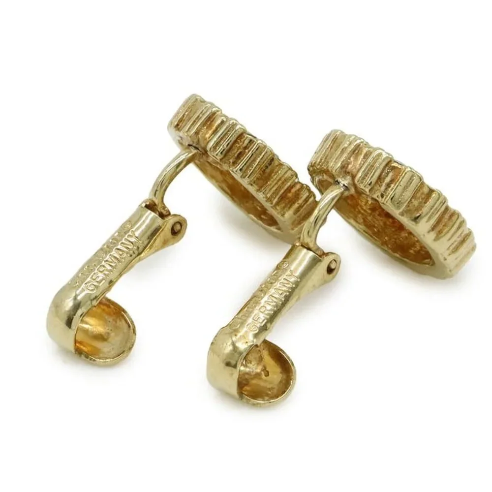 Christian Dior Logo Earrings GP Rhinestone - Picture 5 of 5